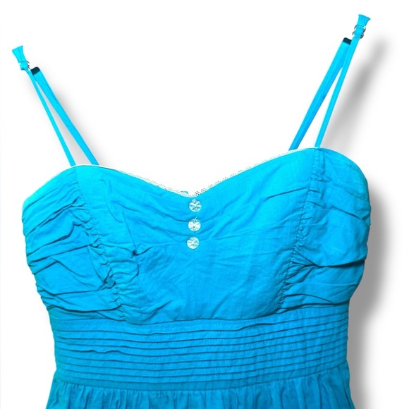 Speechless 100% Cotton Turquoise‎ Sweetheart Short Dress Juniors Sz 3 EUC - Picture 3 of 9